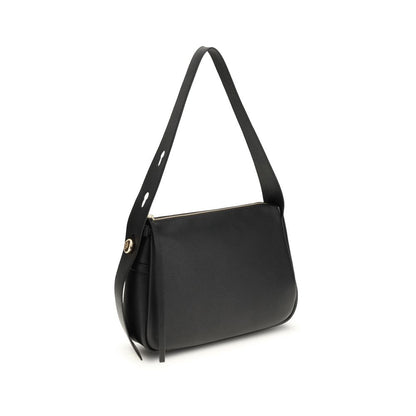 Black Calf Leather Bos Taurus Shoulder Bag