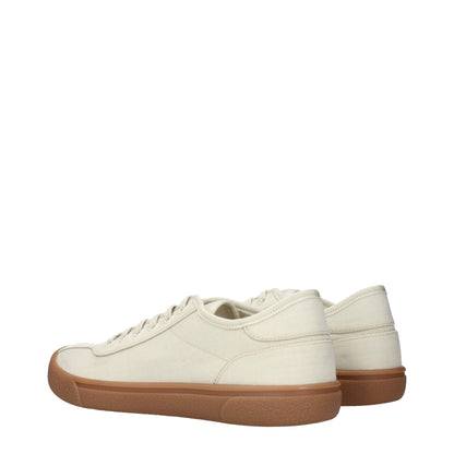 Beige Fabric Sneakers