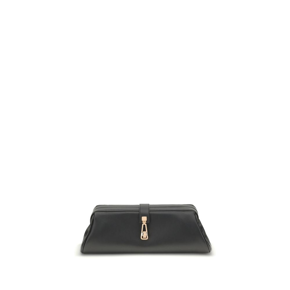 Black Calf Leather Bos Taurus Clutch Bag