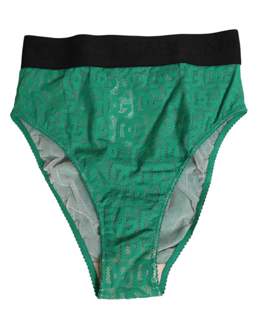 Green DG Logo Lace High Brief Panty Underwear