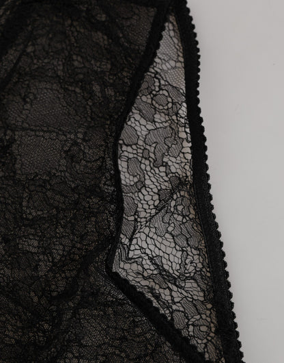 Black Nylon Stretch High Waist Panty Underwear