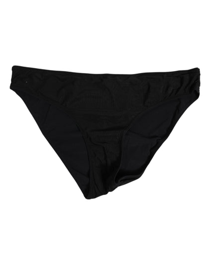 Black Nylon Stretch Slip Brief Women Underwear