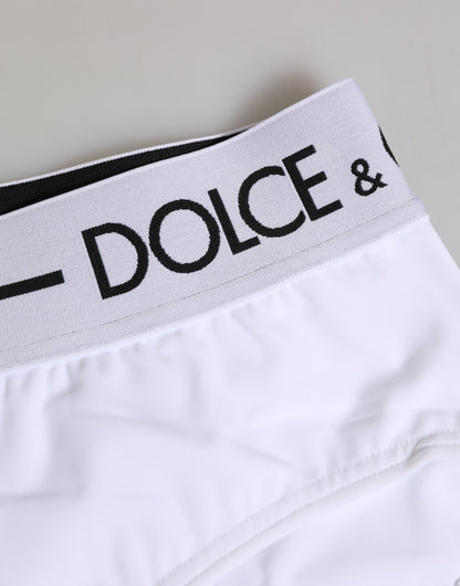 White Nylon Logo Waistband Shorts Underwear