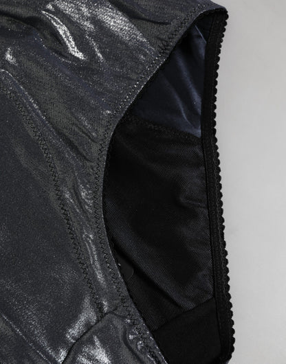 Gray Silk Stretch Slip Girdle Panty Underwear