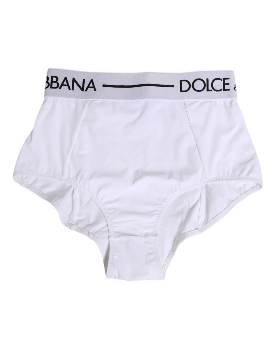 White Nylon Logo Waistband Coulotte Underwear