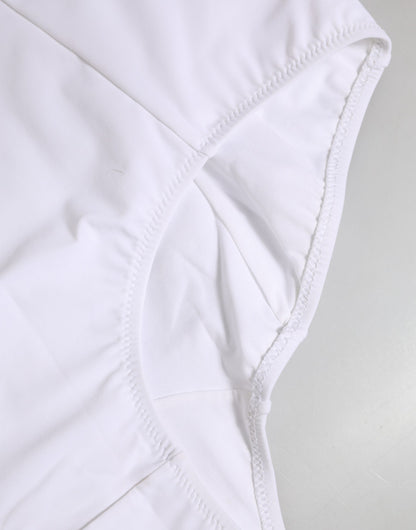 White Nylon Logo Waistband Coulotte Underwear