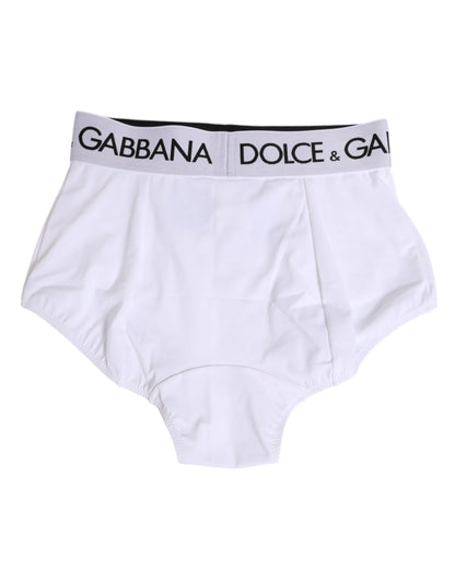 White Nylon Logo Waistband Coulotte Underwear