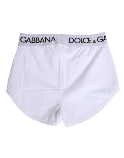 White Nylon Logo Waistband Shorts Underwear
