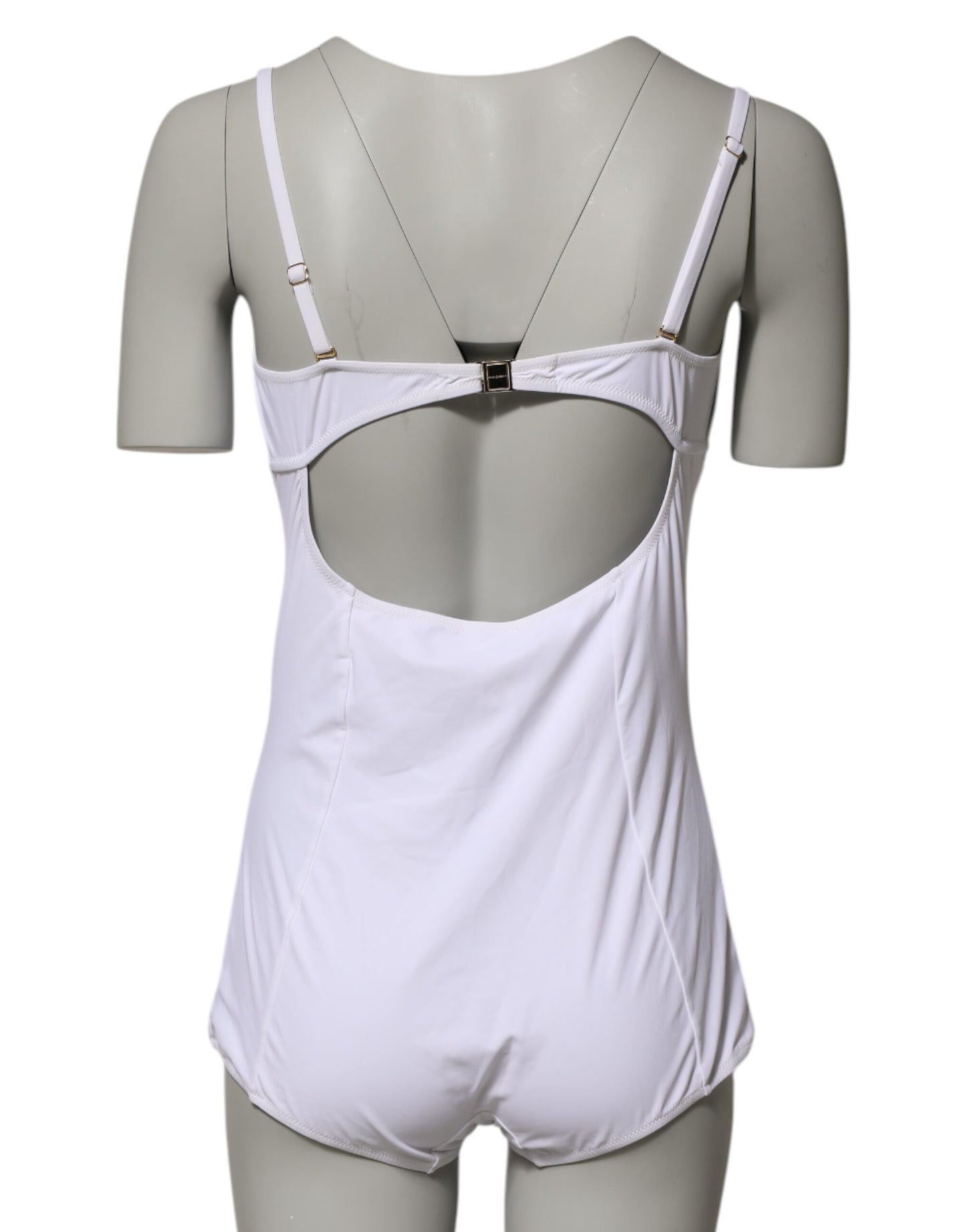 White Padded Balconette One Piece Swimwear