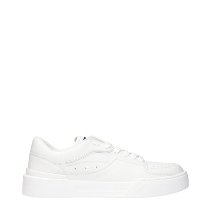 White Leather Low Top Sneakers