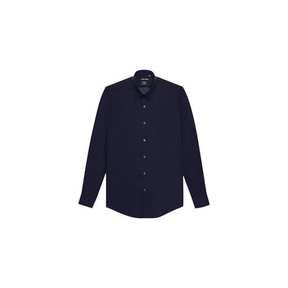 Blue Cotton Dress Shirt