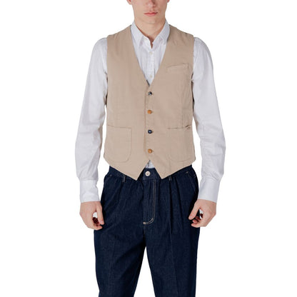 Beige Cotton Waistcoat