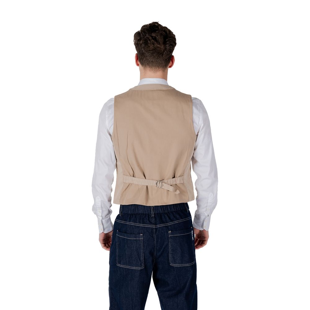Beige Cotton Waistcoat