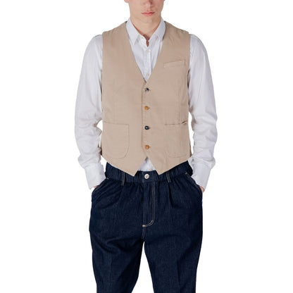 Beige Cotton Waistcoat