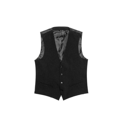 Black Polyester Waistcoat