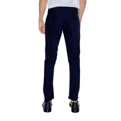 Blue Polyester Pant