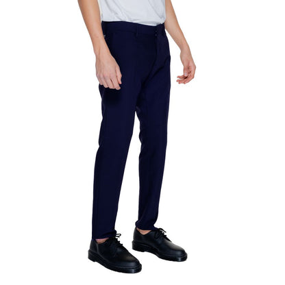 Blue Polyester Pant