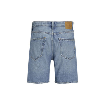 Blue Cotton Bermuda Shorts