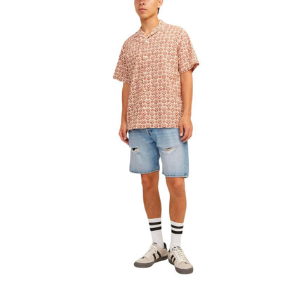 Light Blue Cotton Bermuda Shorts