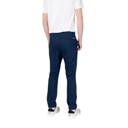Blue Cotton Skinny Pants