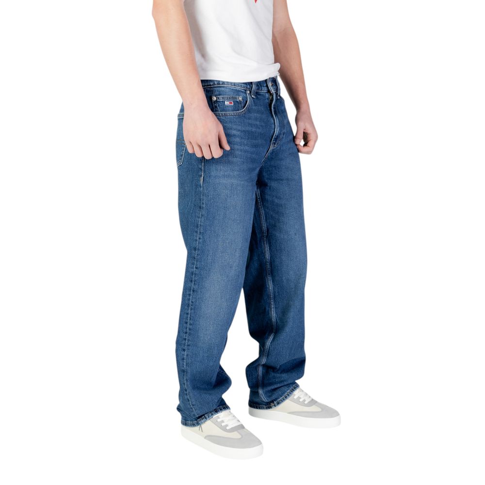 Blue Recycled Cotton Relaxed Fit Jeans