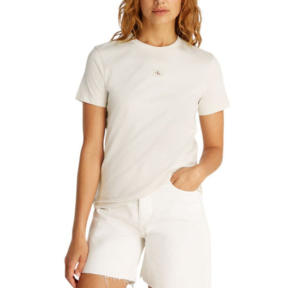 Beige Recycled Cotton T-Shirt