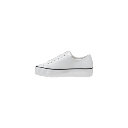 Black And White Leather Platform Sneakers