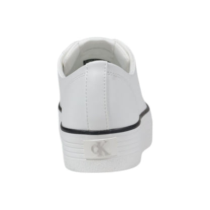Black And White Leather Platform Sneakers