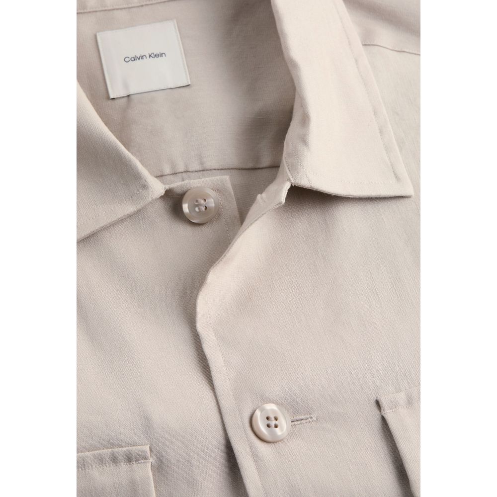 Beige Lyocell Coat