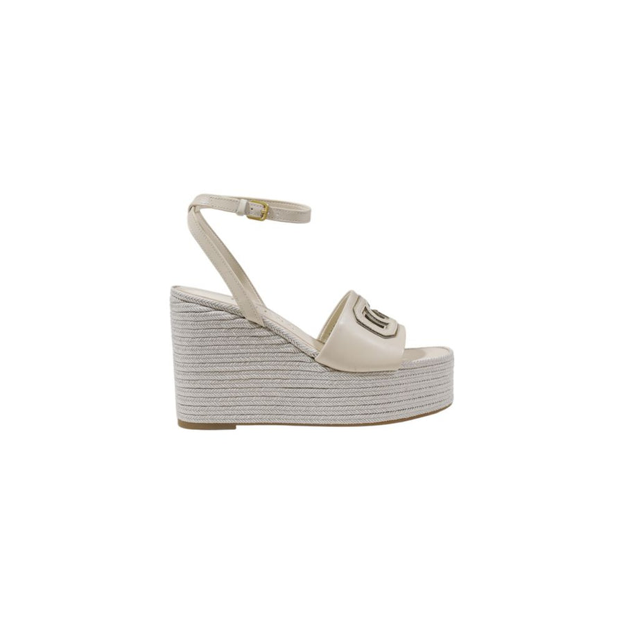 Cream Synthetic High Heel Pumps