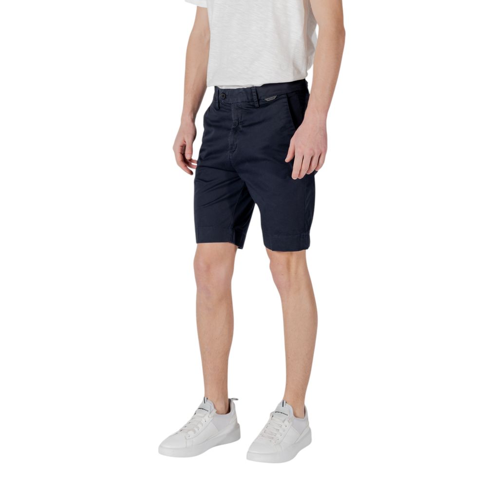 Blue Cotton Bermuda Shorts
