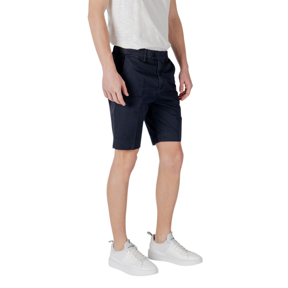 Blue Cotton Bermuda Shorts