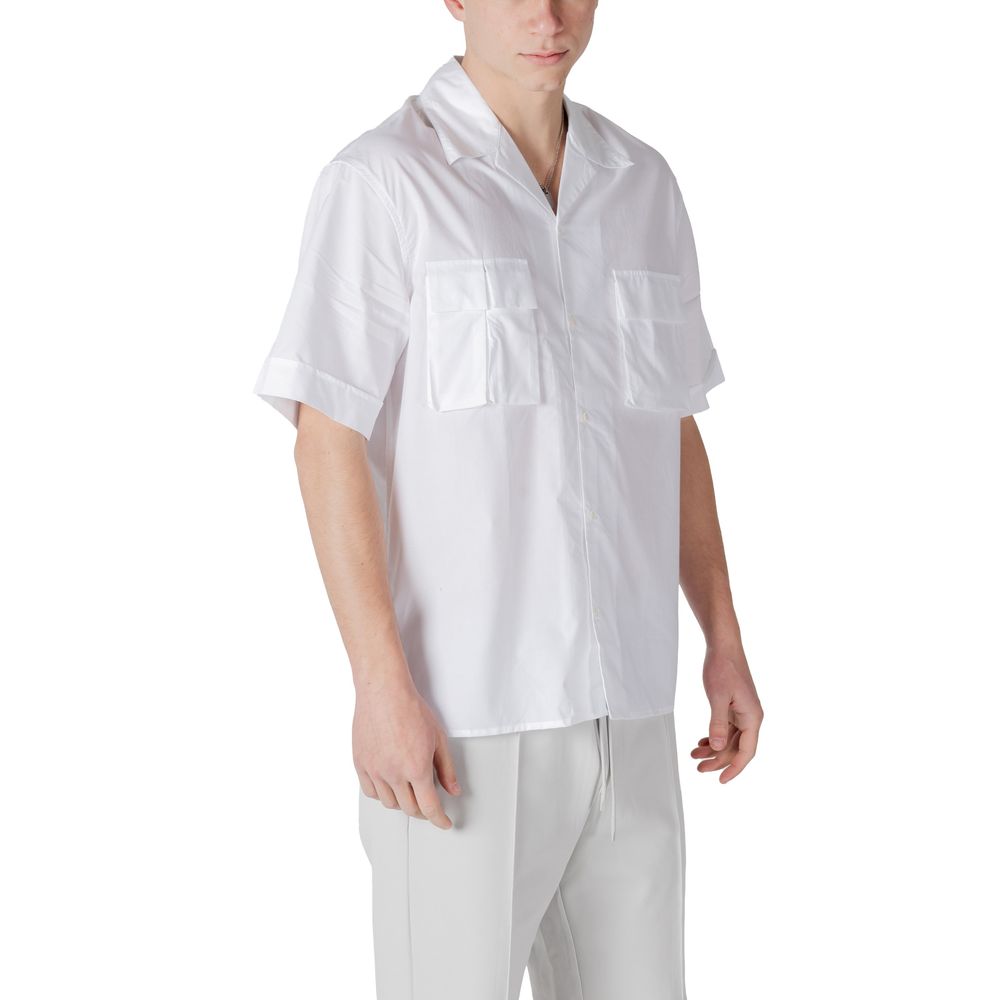 White Lyocell Shortsleeve Shirt
