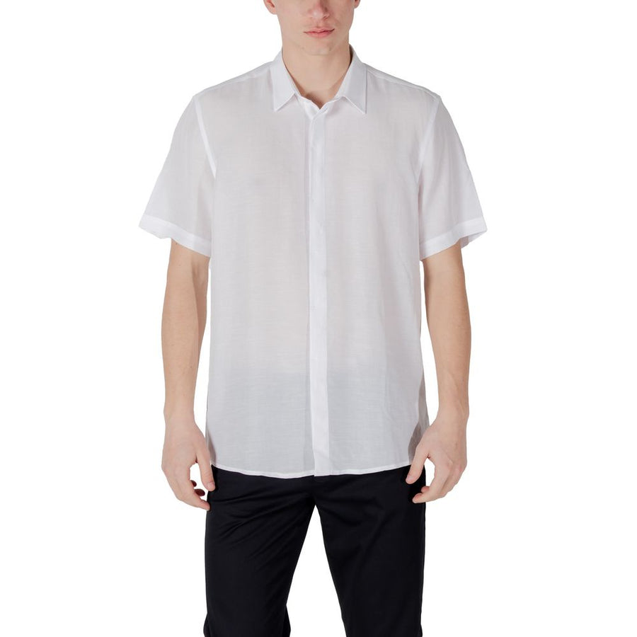White Lyocell Shortsleeve Shirt