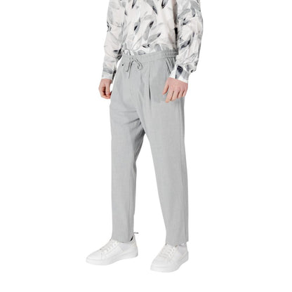 Gray Polyester Pant