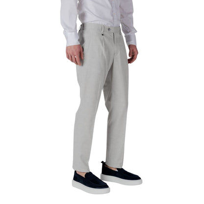 Gray Polyester Dress Pants