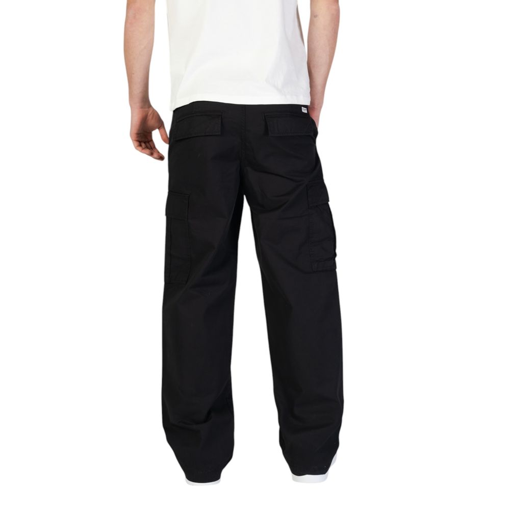 Black Cotton Cargo Pants