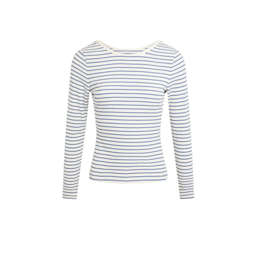 White Viscose Long Sleeve T-Shirt