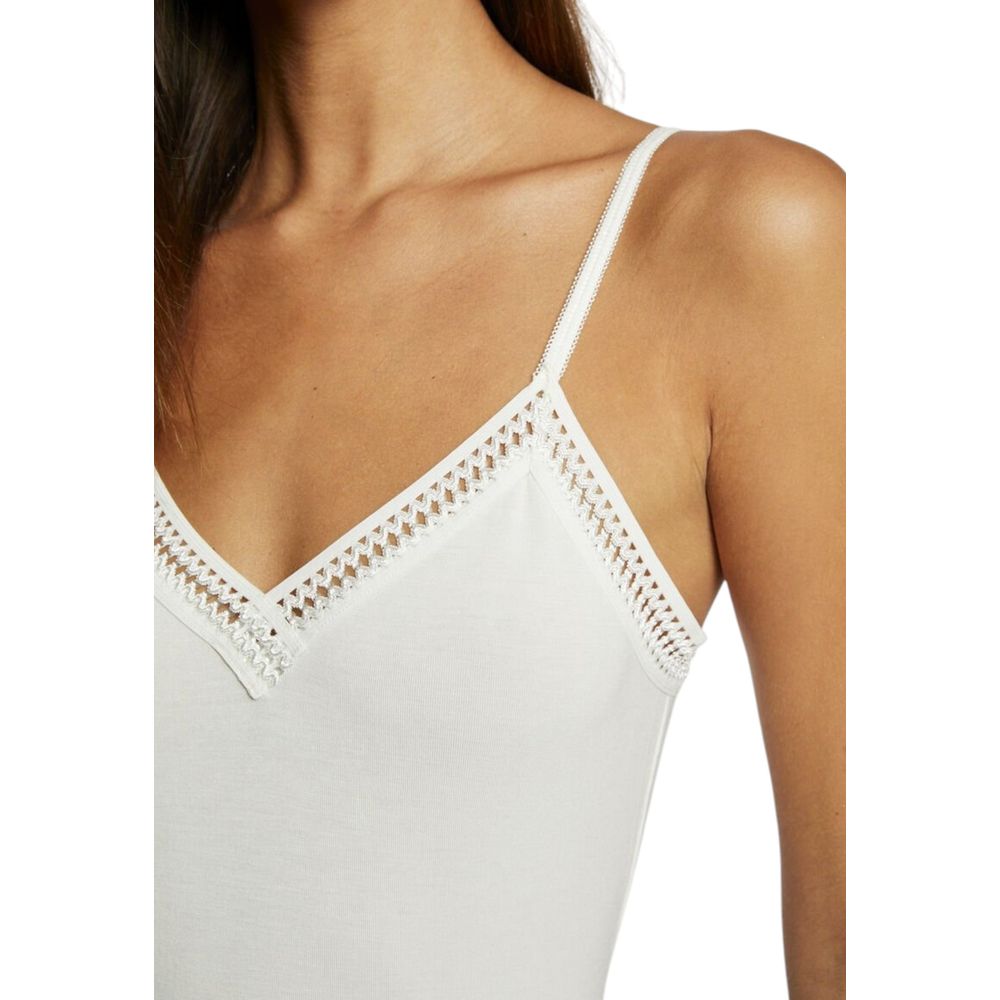 Cream Viscose Tank Tops