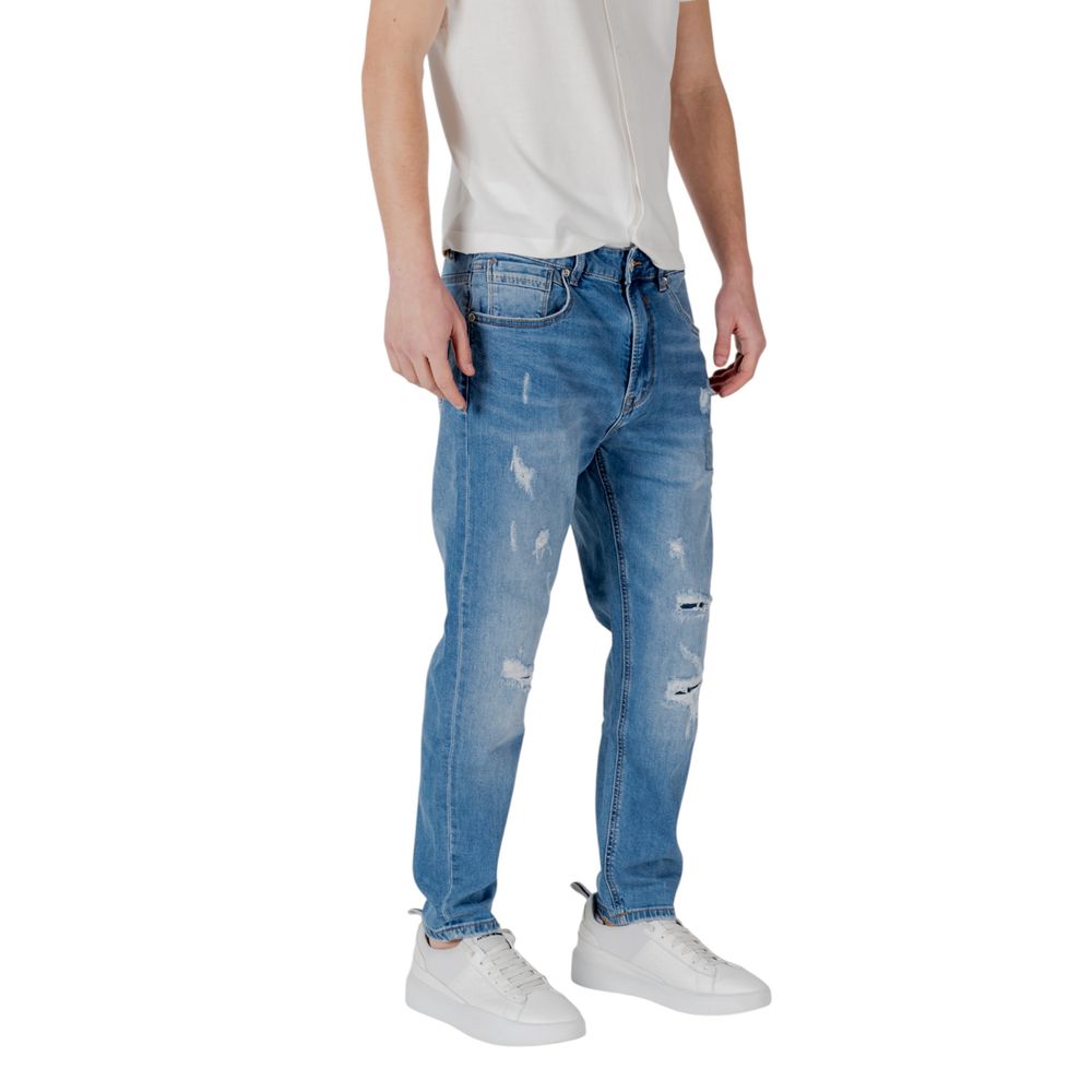 Blue Cotton Relaxed Fit Jeans