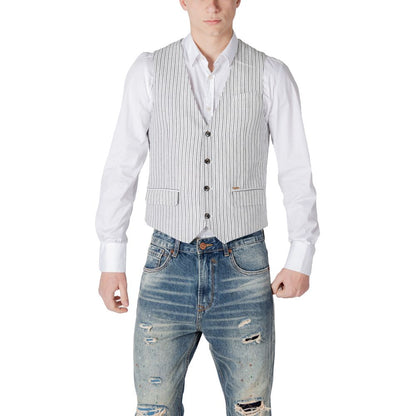 Black Linen Waistcoat