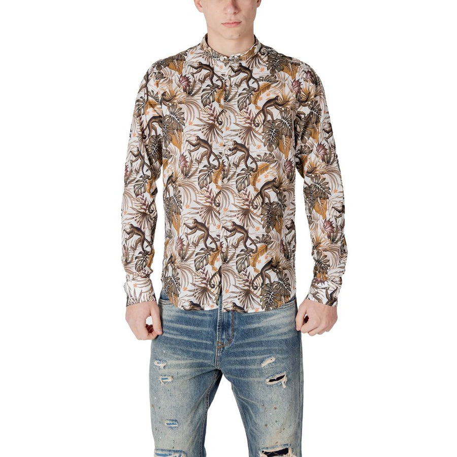 White Cotton Pattern Shirt