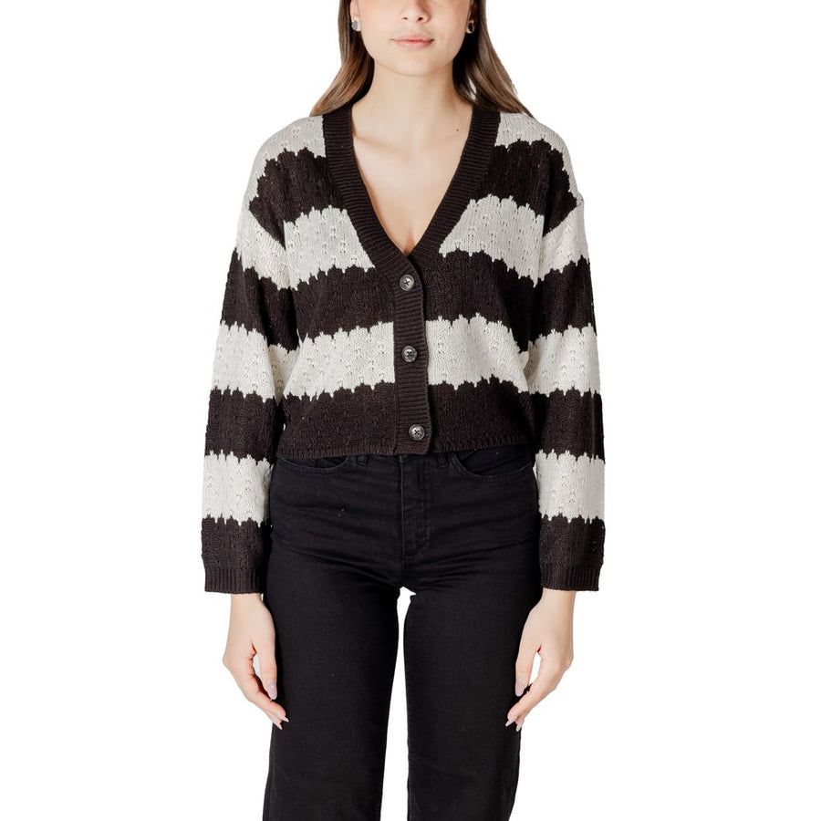 Black And White Marabou Cardigan