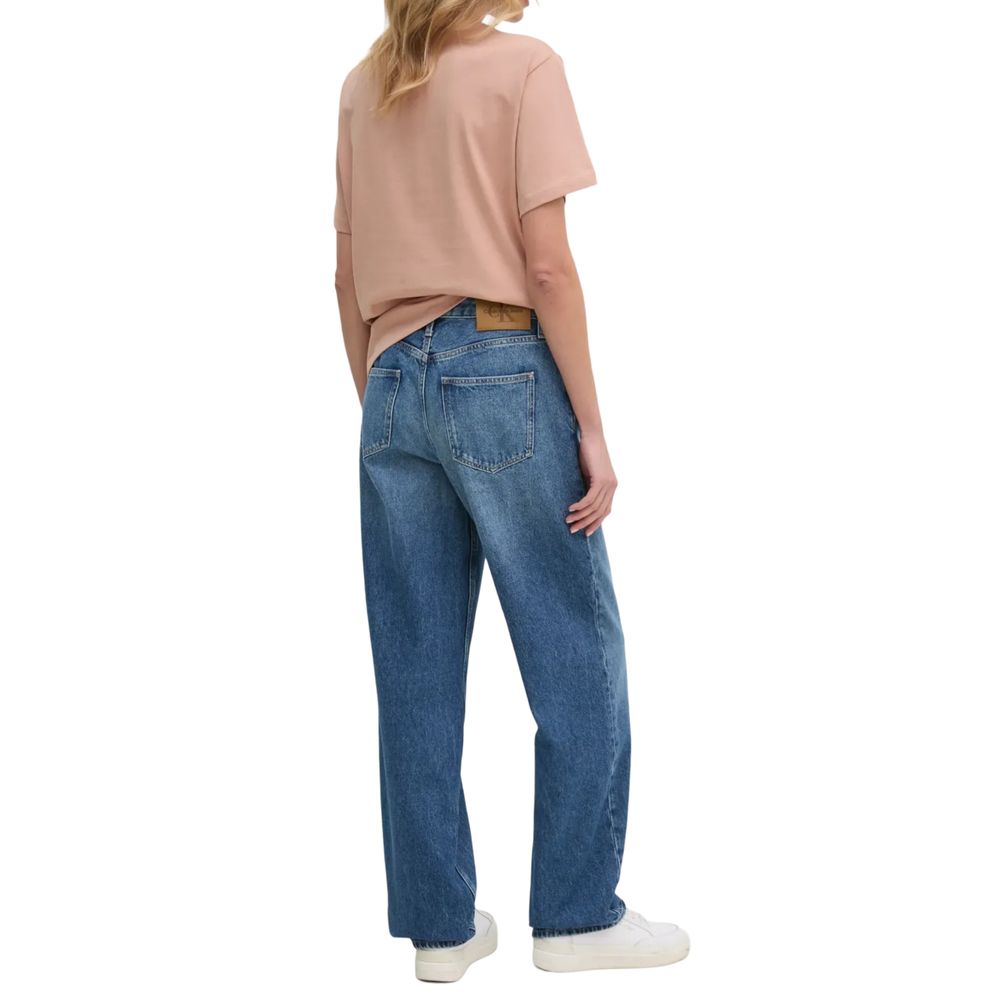 Blue Cotton Mom Jeans