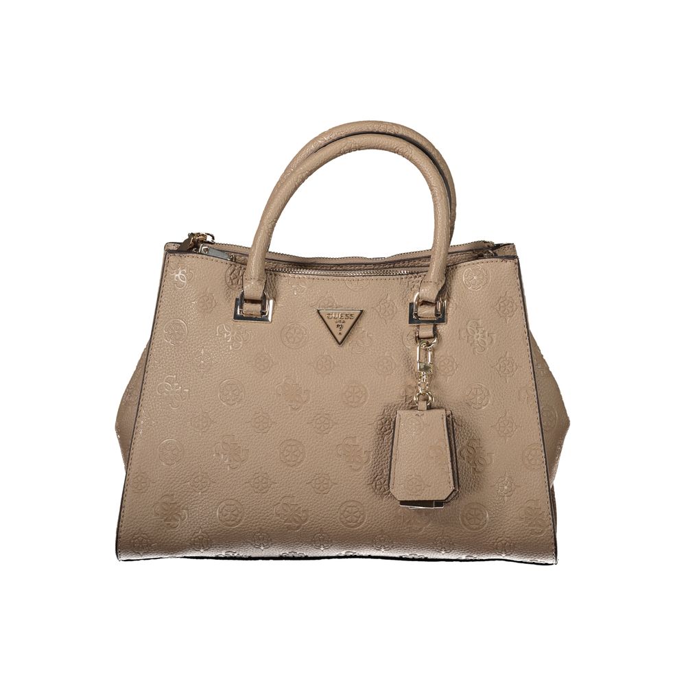 Brown Polyethylene Women Handbag