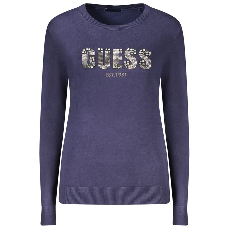 Blue Viscose Women Sweater