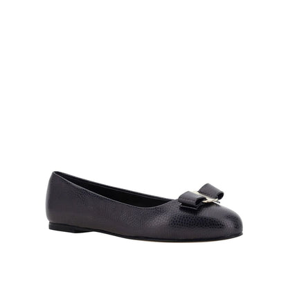 Black Calfskin Ballet Flats