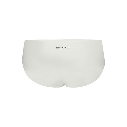 White Polyamide Men's Swim Briefs
