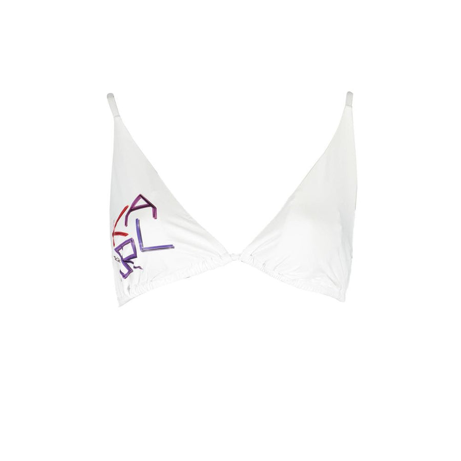 White Elastane Swimwear