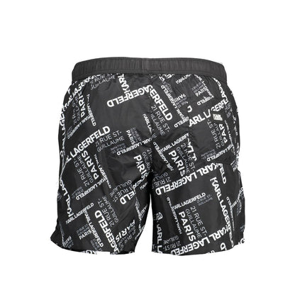 Black Polyester Swimwear